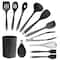 MegaChef Black Silicone Cooking Utensils Set, 12ct.